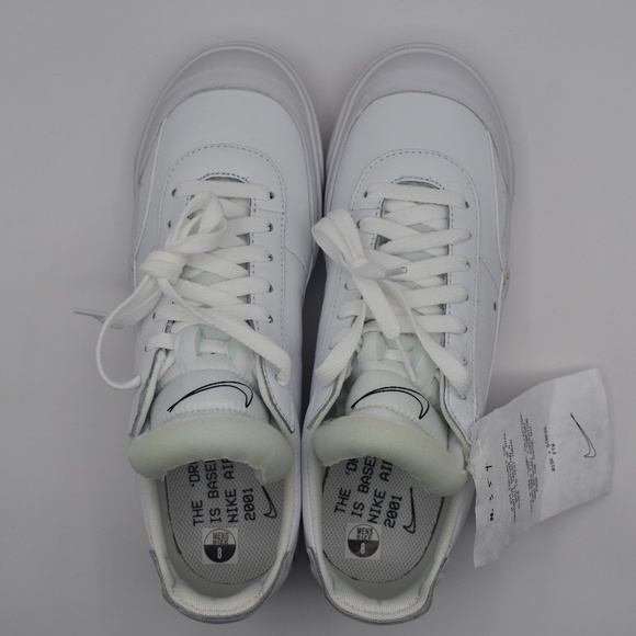 NIB NWT Nike Drop Type PRM LX Triple White/Black N.354 CN6916-100 Men\'s Size 8 main image 9